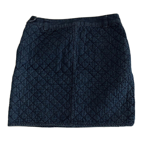 Brooks Brothers | Women's Blue Denim Quilted Mini Skirt Size 10 - Picture 5 of 11